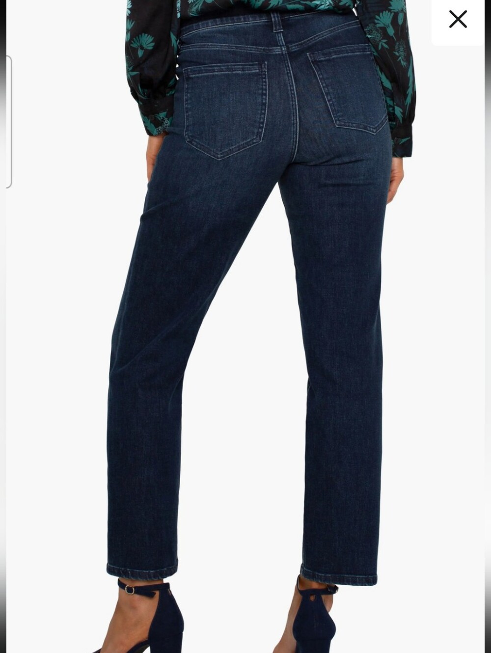 Liverpool Gia Glider Slim Fit Dark Blue Pull On Jeans. Size 6/28 Petite - Picture 3 of 15